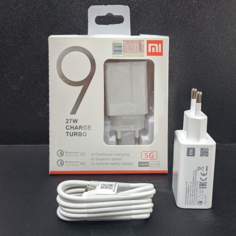 A*   Charger Turbo Xiaomi Mi9 27W Fast Charging Kabel Usb Micro &amp; Type C