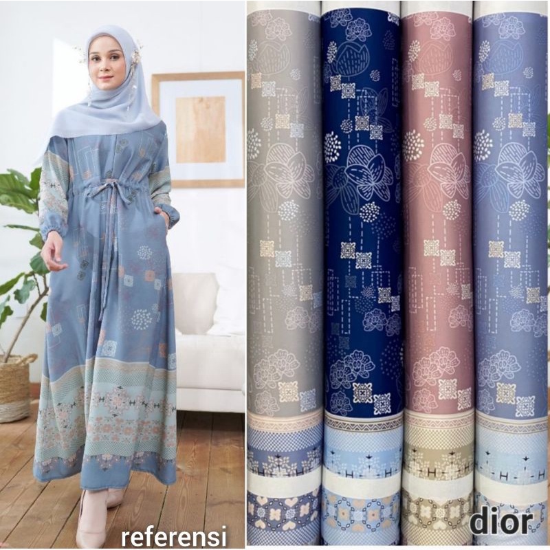 Kain Dr Silk Motif Vanda &amp; Maxmara motif Laluna harga per setengah meter