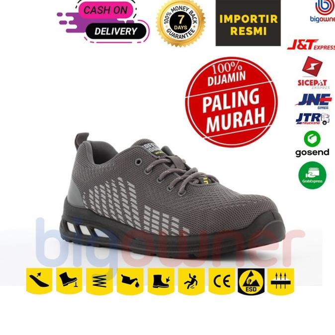 Sepatu Safety jogger Fitz Grey / Sepatu Proyek Pria / Sepatu Jogger