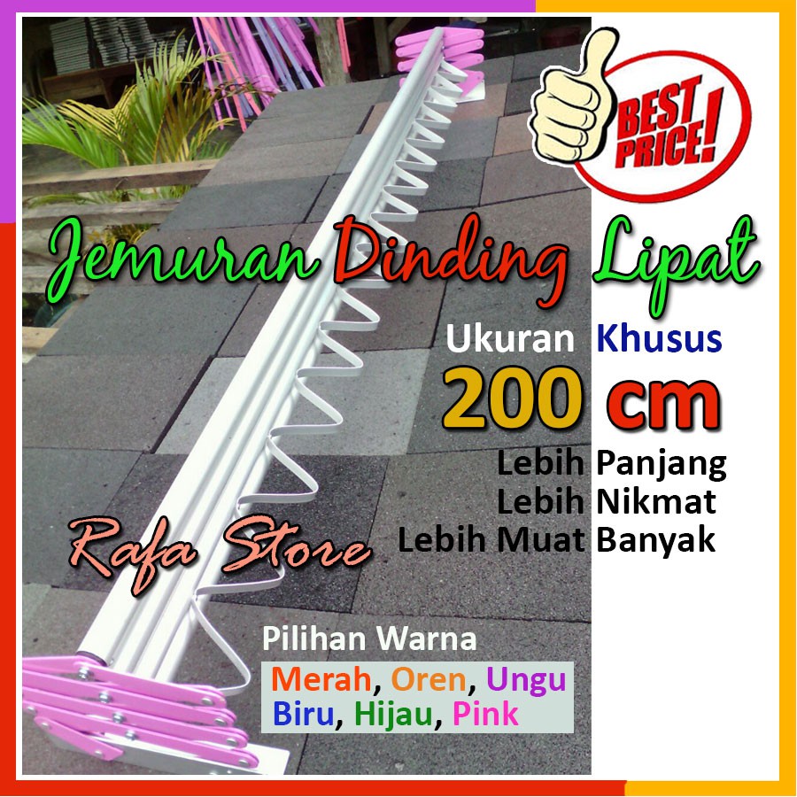 Jemuran Dinding Lipat 200 CM