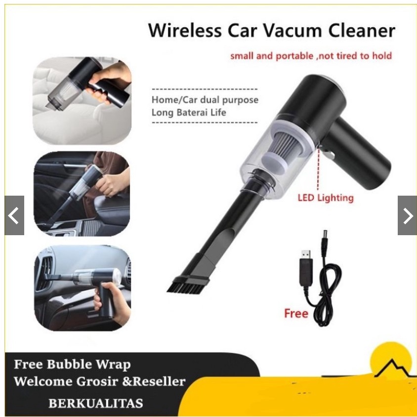 wireless Vacuum recharger VACUUM mobil PORTABLE pemakaian tanpa kabel