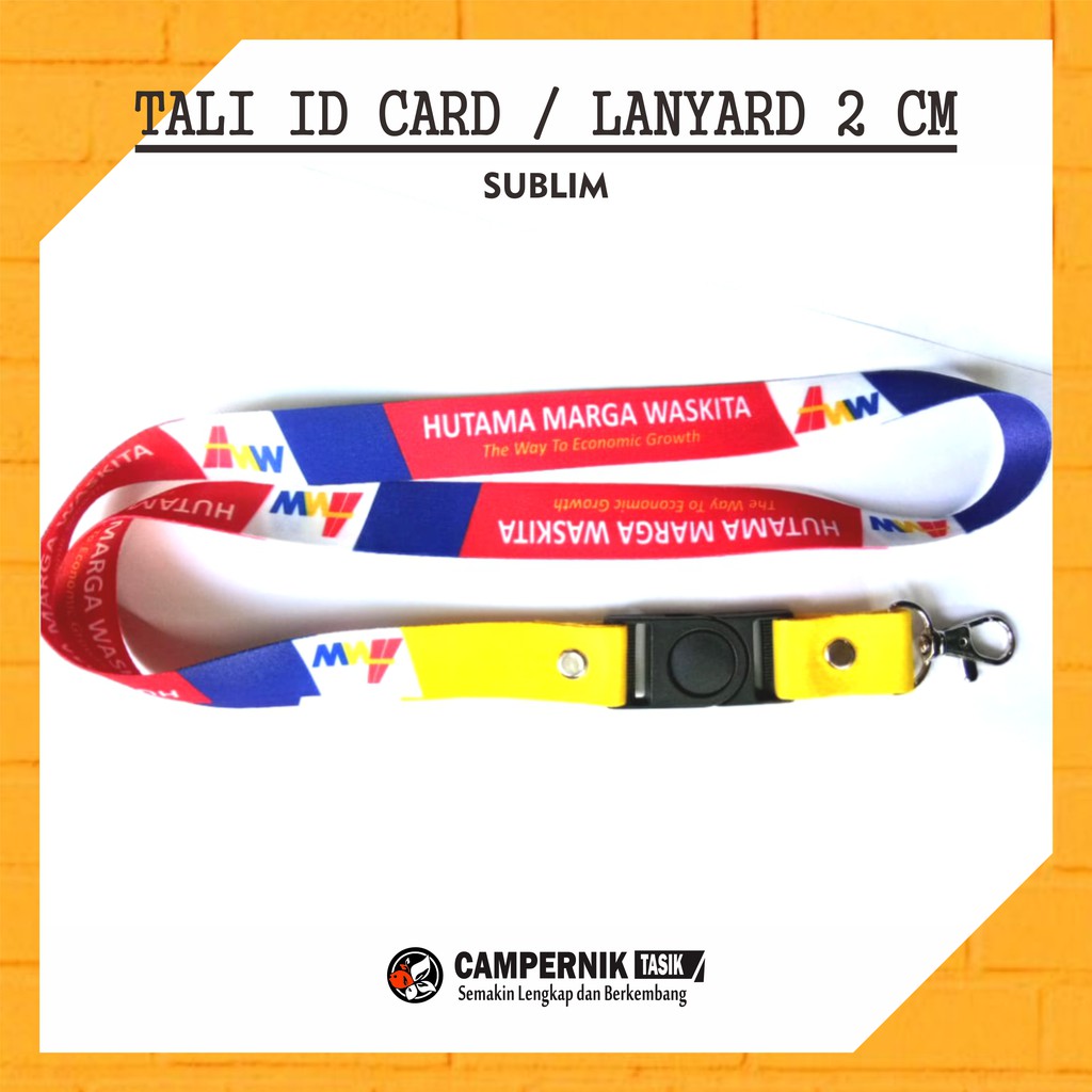 

TALI ID CARD LANYARD SUMBLIM CUSTOM dengan stopper dan pengait 2cm