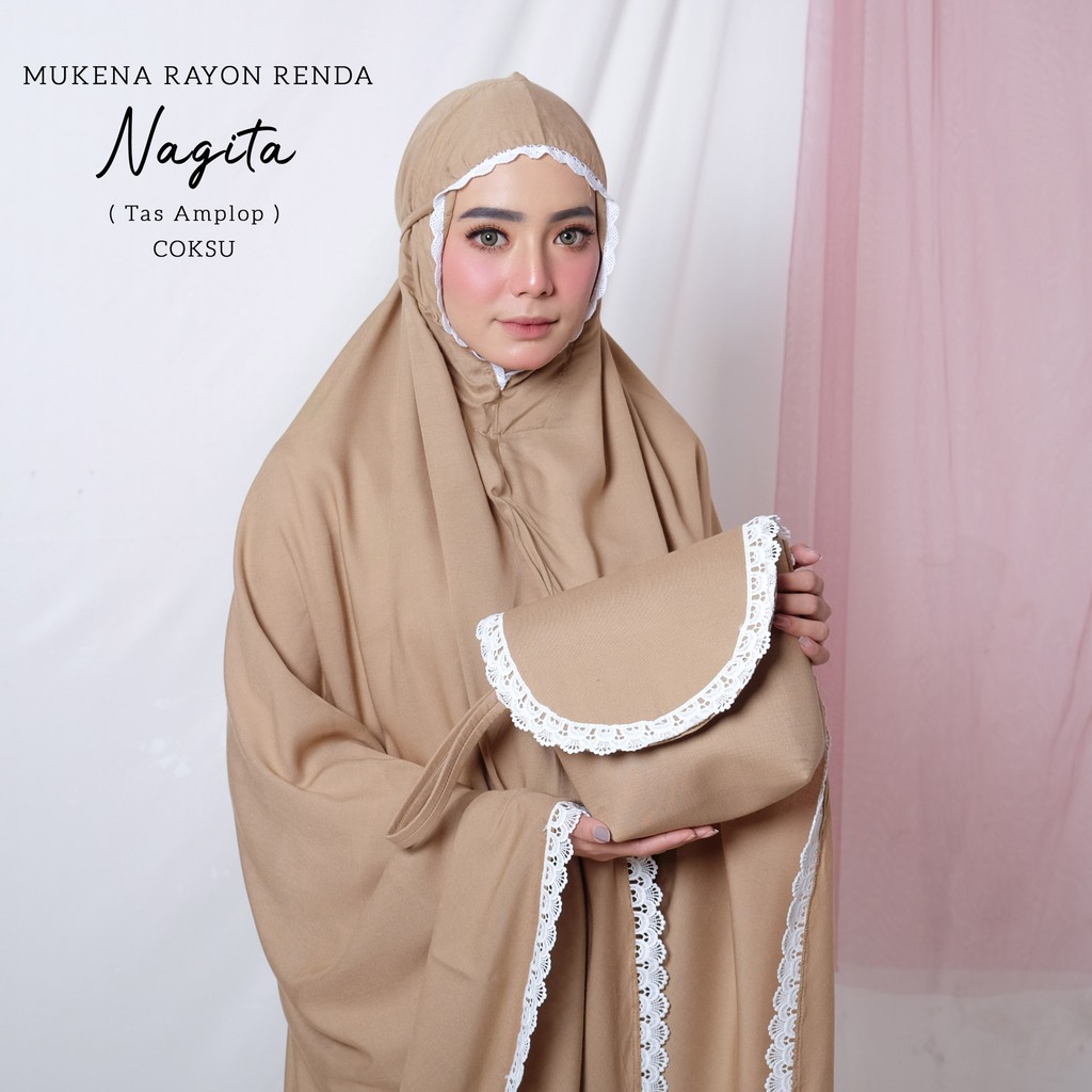 MUKENA BALI TASIK - MUKENA DEWASA RENDA RAYON NAGITA