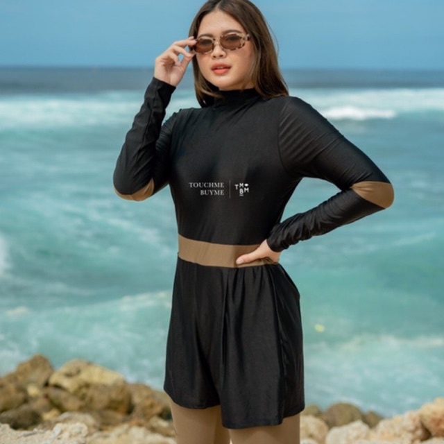 TMBM - Sally Baju renang wanita muslimah muslim lengan panjang hijabers hijab swimwear swimsuit cela