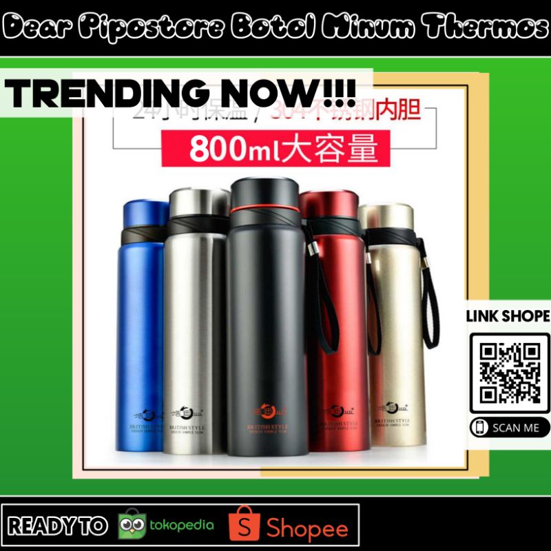 Botol Minum Tumbler Starbuck Haodi Thermos kopi termos air panas 800ML