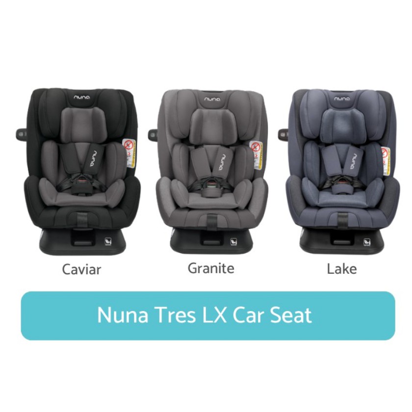 Nuna Tres Carseat Car Seat Kursi Mobil ISO Caviar Granite Lake Travel Bayi Balita Anak GARANSI LX