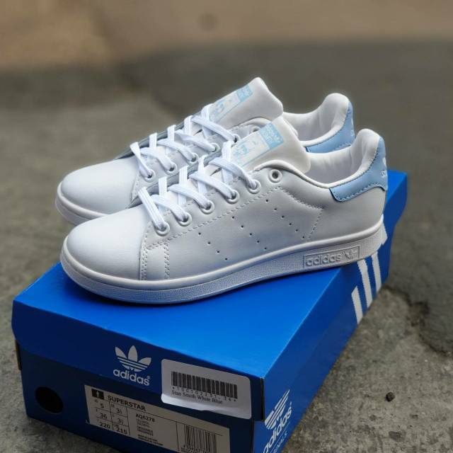 adidas stan smith white blue