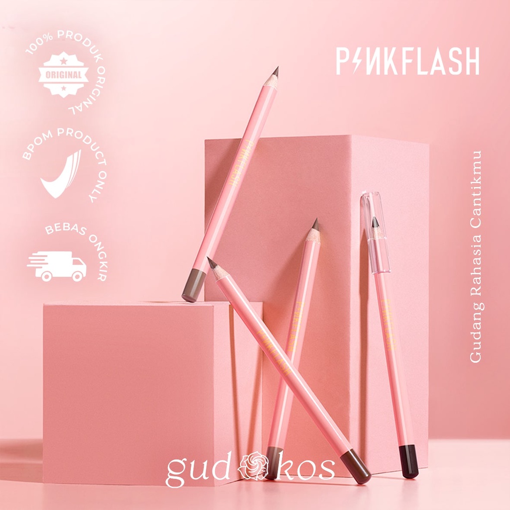 PINKFLASH #Ohmyemoji Waterproof Easy Eyebrow Pencil - Pensil Alis Tahan Lama &amp; Air