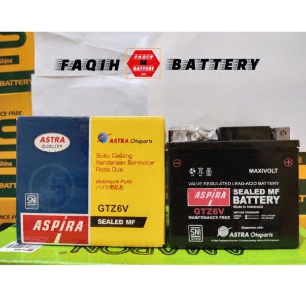 Aki Motor Vario 125-150 GTZ6V ASPIRA ASTRA MF