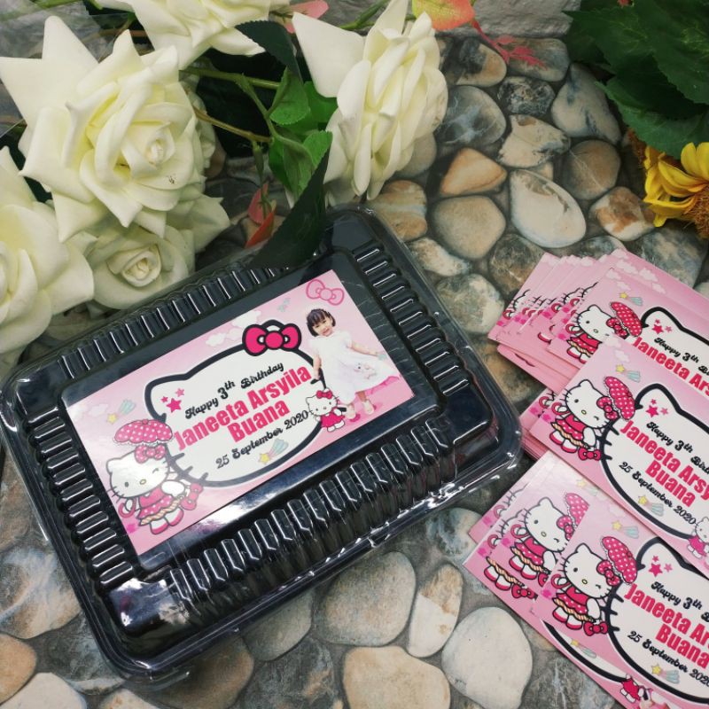 Sticker Nasi Kuning Bento Tumpeng Mini Ultah Ulang Tahun
