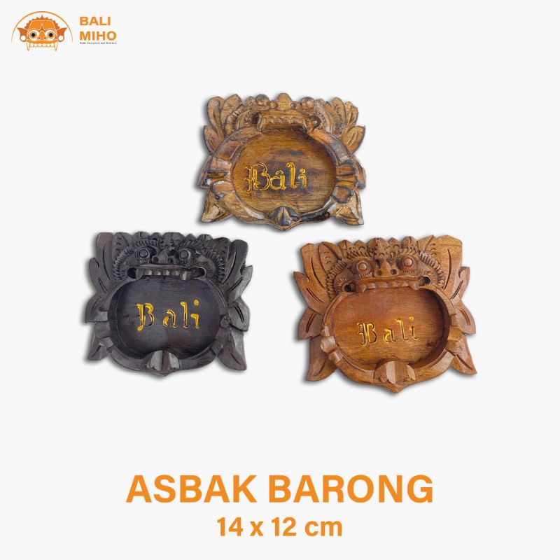 Asbak Barong Bali - Asbak Ukir Bali - Asbak Kayu - Asbak Kayu - Dekorasi Rumah -Souvenir Bali - Baro
