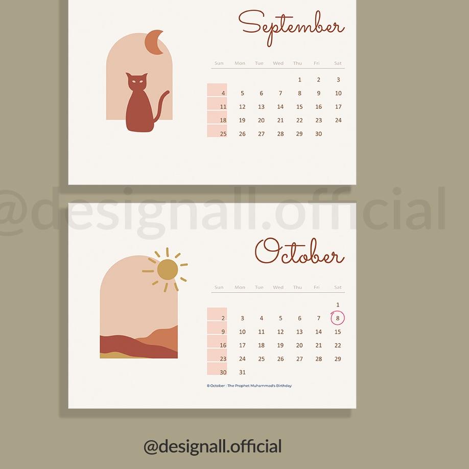 

DS2D❁ Designall Kalender Meja / Kalender Duduk Aesthetic Tahun 2022 Spiral FB Recommended