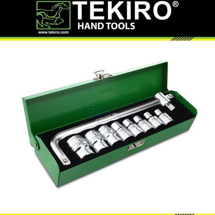 [[BISA COD]] Kunci Sok Tekiro 8-24mm 6PT Box Besi Tekiro Sok Set Original TERPERCAYA Kode 795