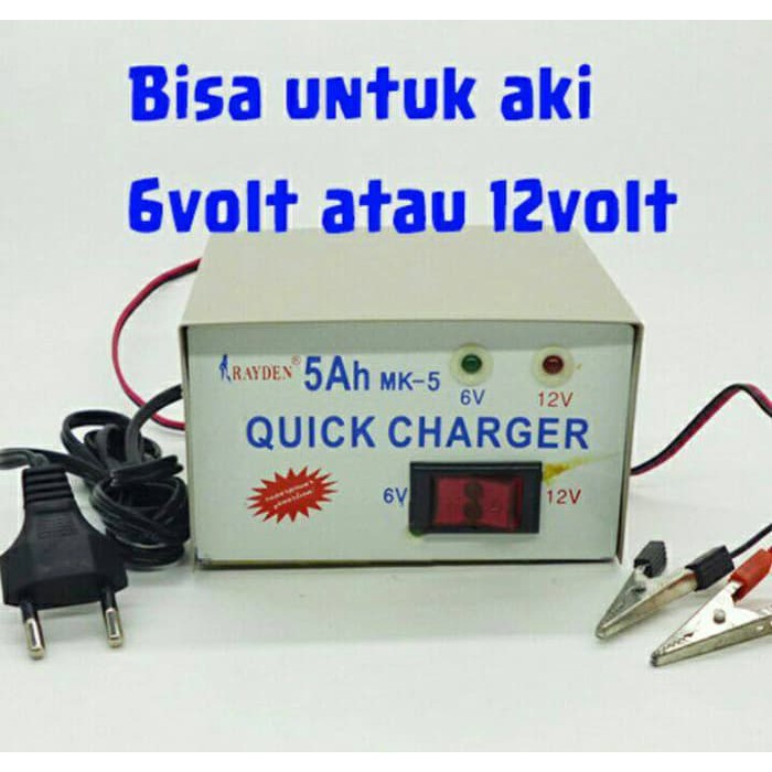 Promo CHARGER AKI 6V & 12V