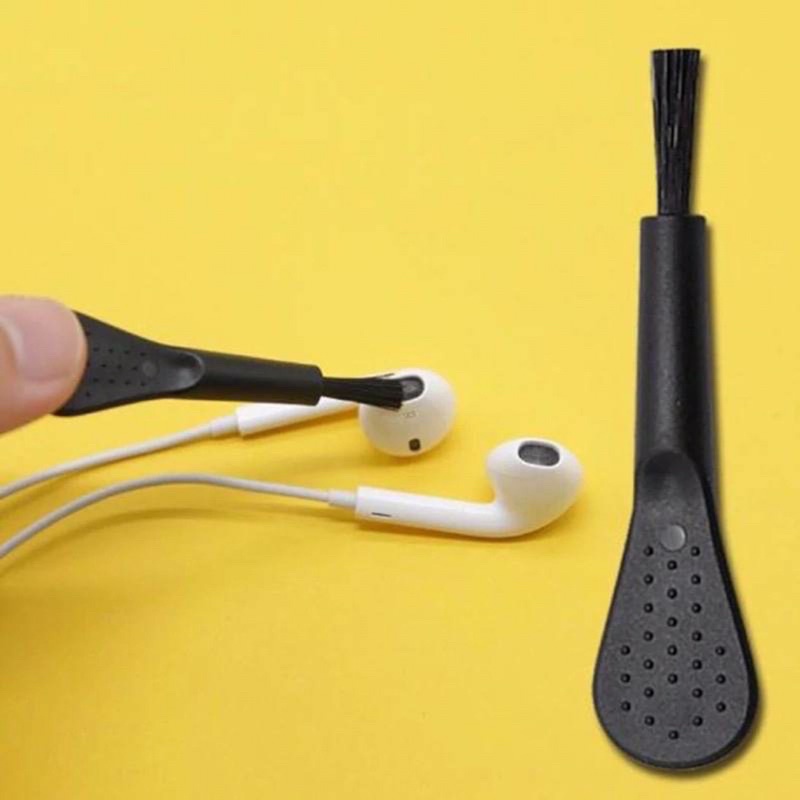 Sikat Bulu Pembersih Keyboard Komputer Laptop Alat Cleaning Headphone Earphone Cleaner Dust Brush Small Kit Black White Debu Kotoran TWS Airpods
