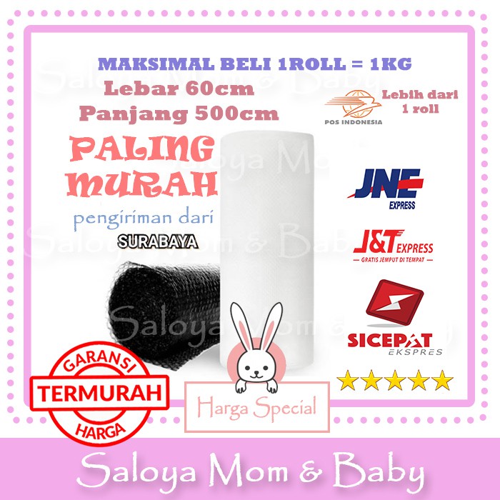 

JUAL Bubble Wrap Roll 5 meter 60cm 125cm Gulungan Buble Wrap Meteran Plastik Bubblewrap BABLE BABEL