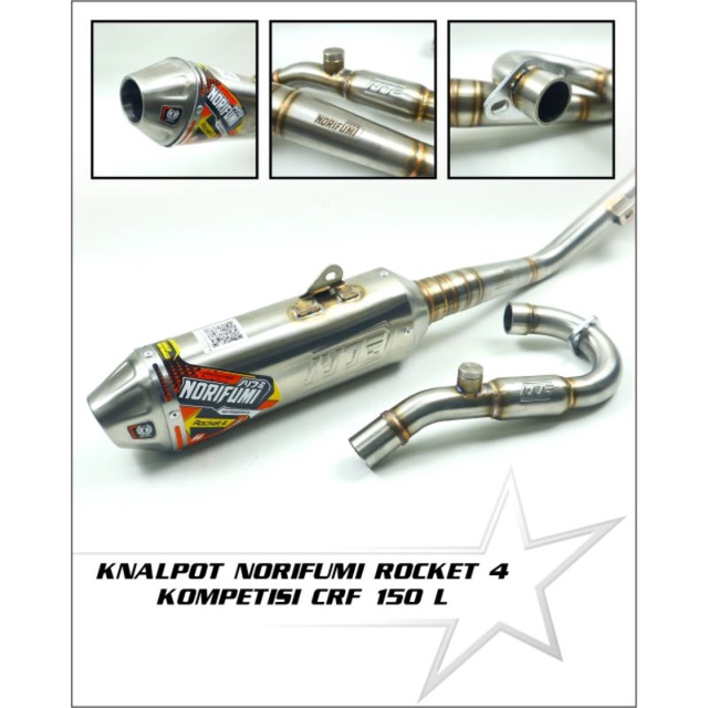 Knalpot Norifumi Original Rocket4 Standar Boreup Kompetisi Crf150