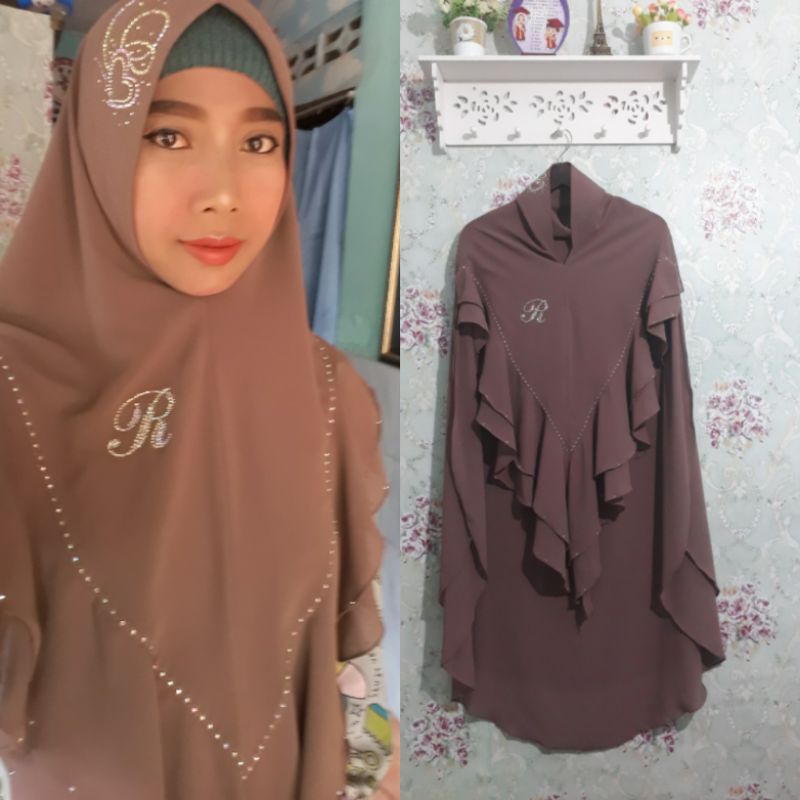 Khimar syari 2 layer Latifah swarosky