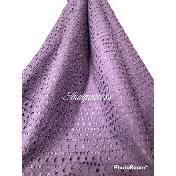 kain katun bordir lubang