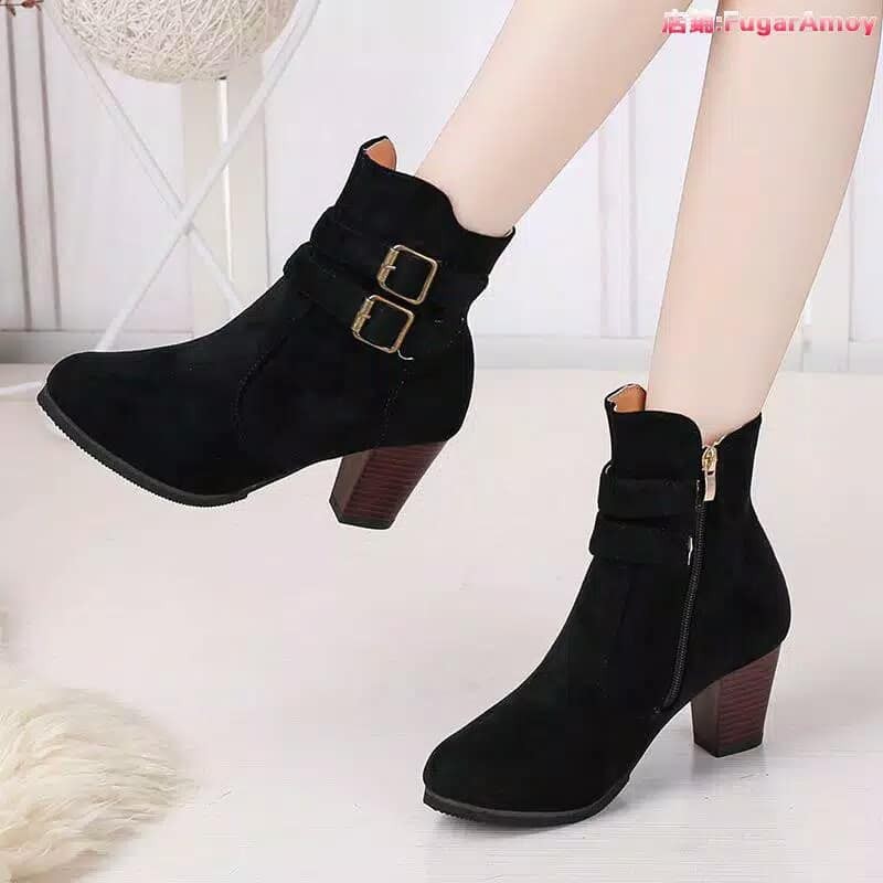 HEELS BOOTS WANITA  KOREA GESPER 2