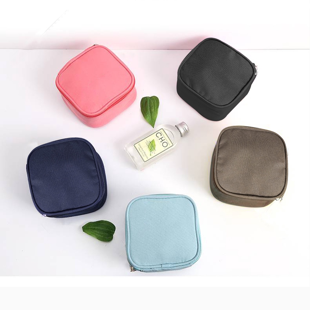 Travel mate tas make up mini travel organizer tas kosmetik kecil dompet pembalut