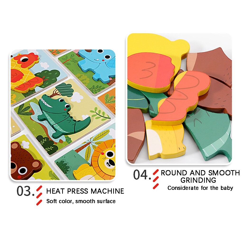 Mini Wooden Puzzle HQ Wooden Puzzle Anak Puzzle Kayu Puzzle 3D Mainan Balita Mainan Edukasi 185-7