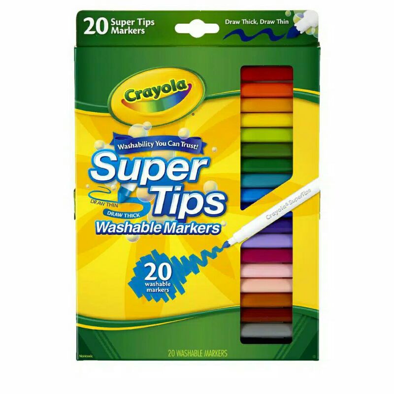 

Crayola super tips washable satuan murah baru/preloved 95%