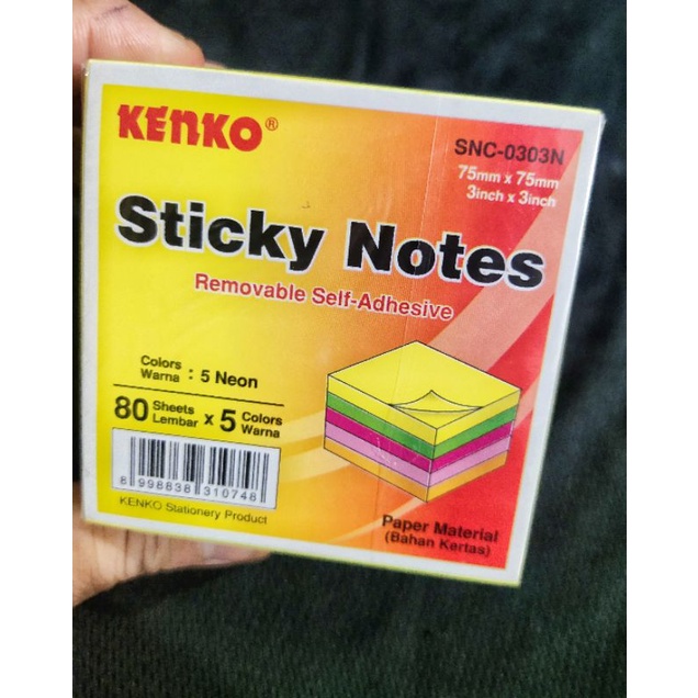 

Memo Sticky Notes Kenko SNC-0303N (1 set isi 5 warna)