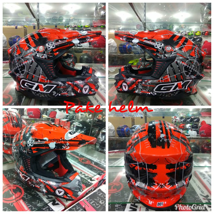 HELM CROSS GM NEUTRON RED SILVER