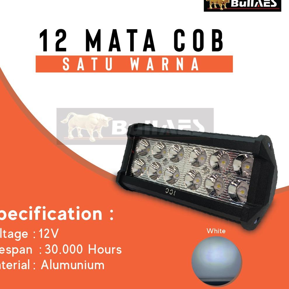 Seller 9HJIA Lampu Tembak 12 Mata Panjang Lampu Sorot Universal Mobil Motor MERK ICC 41