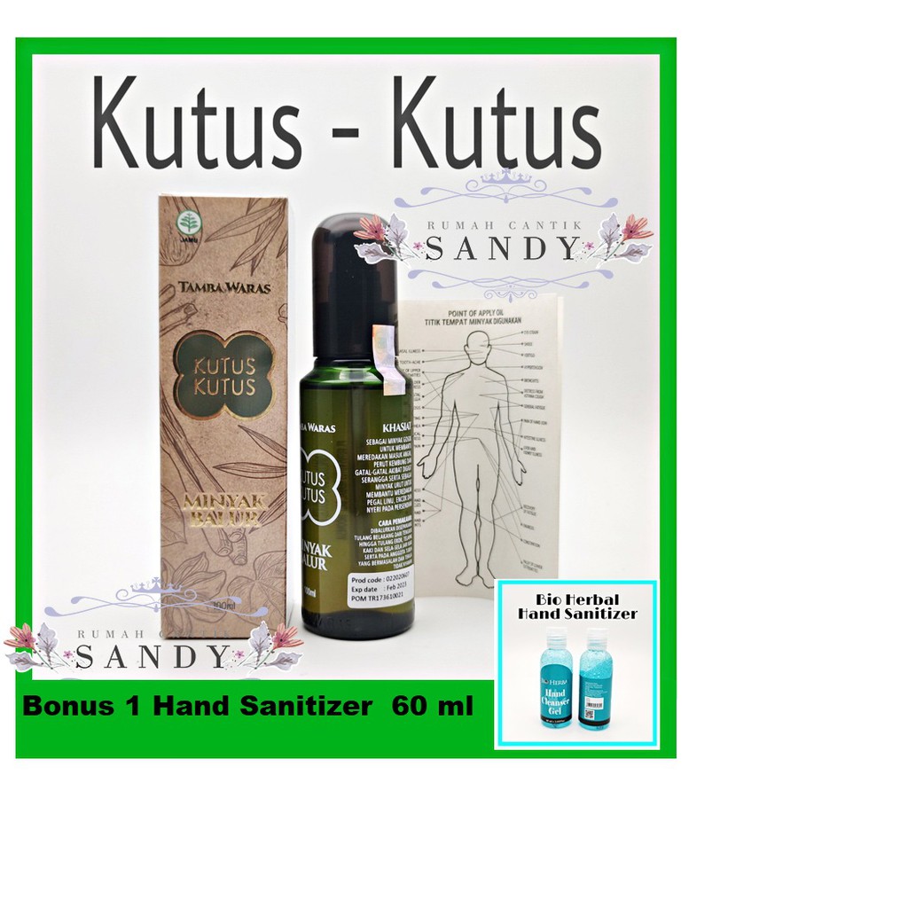 Minyak HERBAL Kutus Kutus ~ Kutuskutus ~Organic Healing Oil Asli Tamba