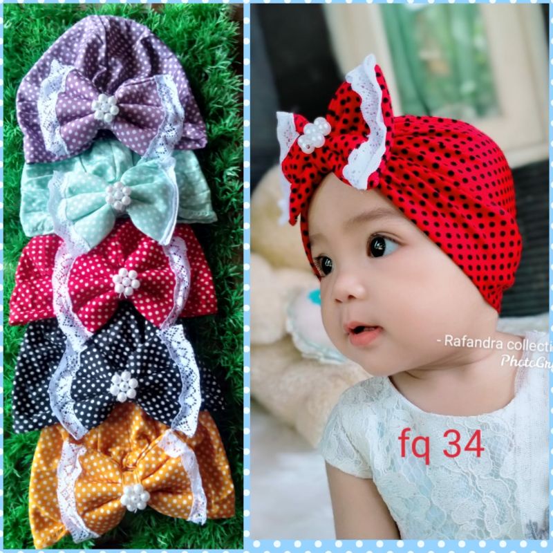 {COD TERMURAH} CIPUT TURBAN BAYI ANAK MOTIF PITA