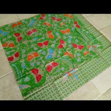 solo batik katun kupu dasar hijau ars