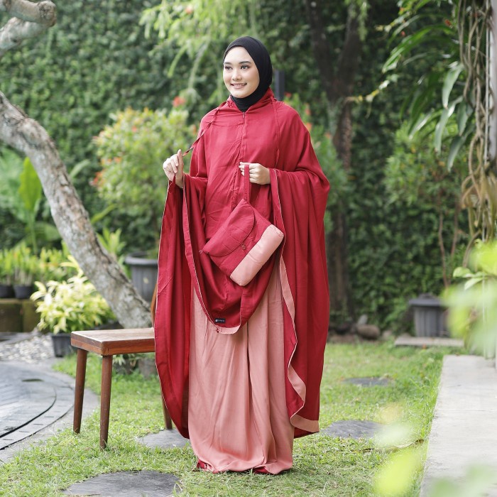 Mukena Zianisa New Salwa Salem-Maroon Allsize