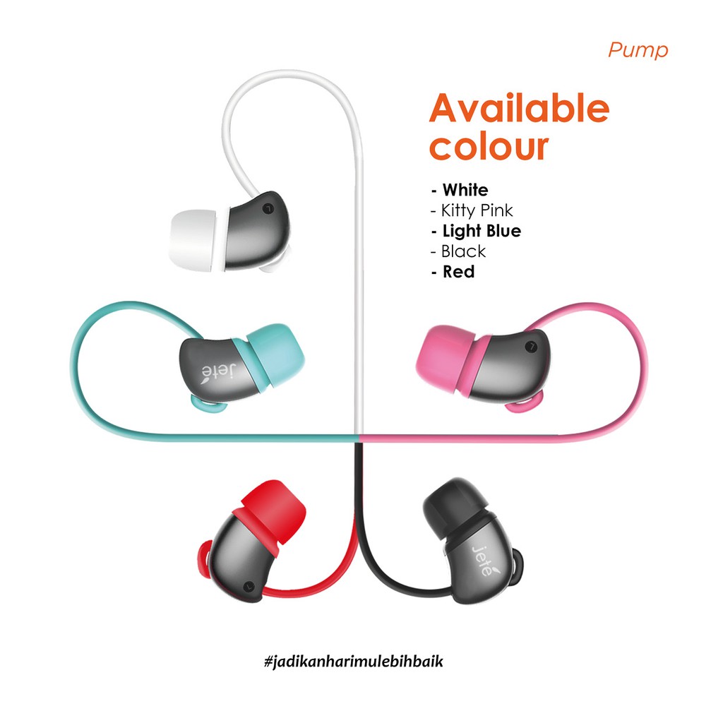 Headset Earphone JETE Pump - Garansi 2 Tahun