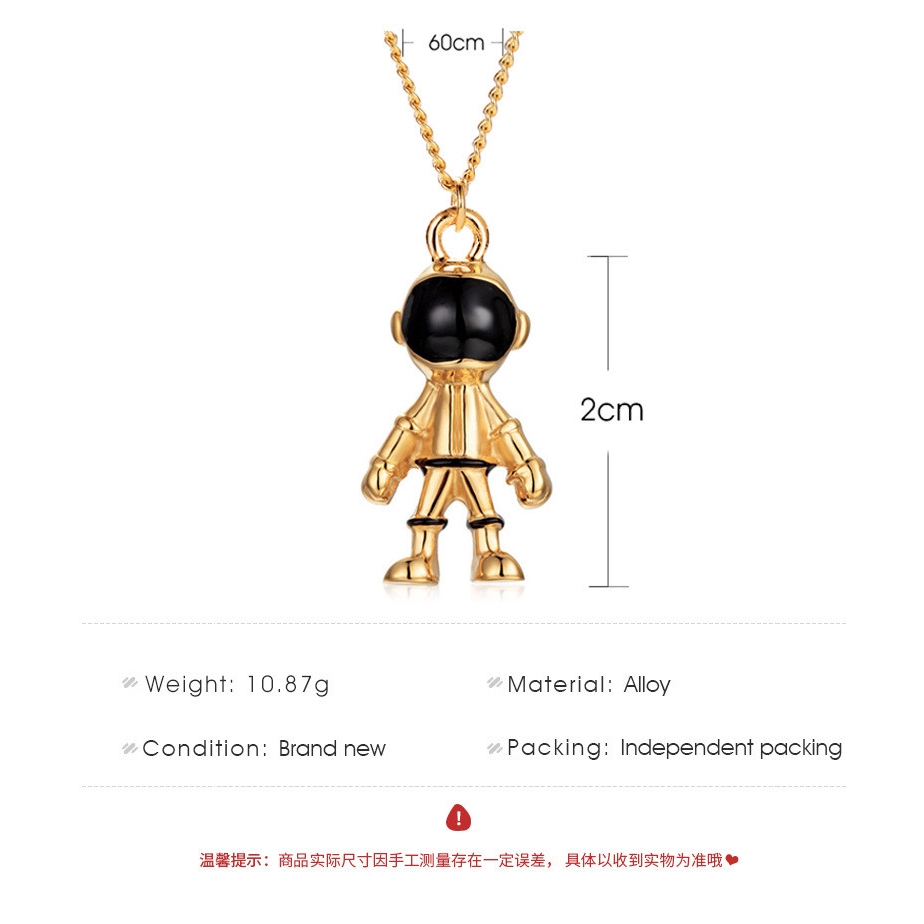 Kalung Pasangan Kalung Ruang Angkasa Hip Hop Robot / Astronot Rantai Sweater