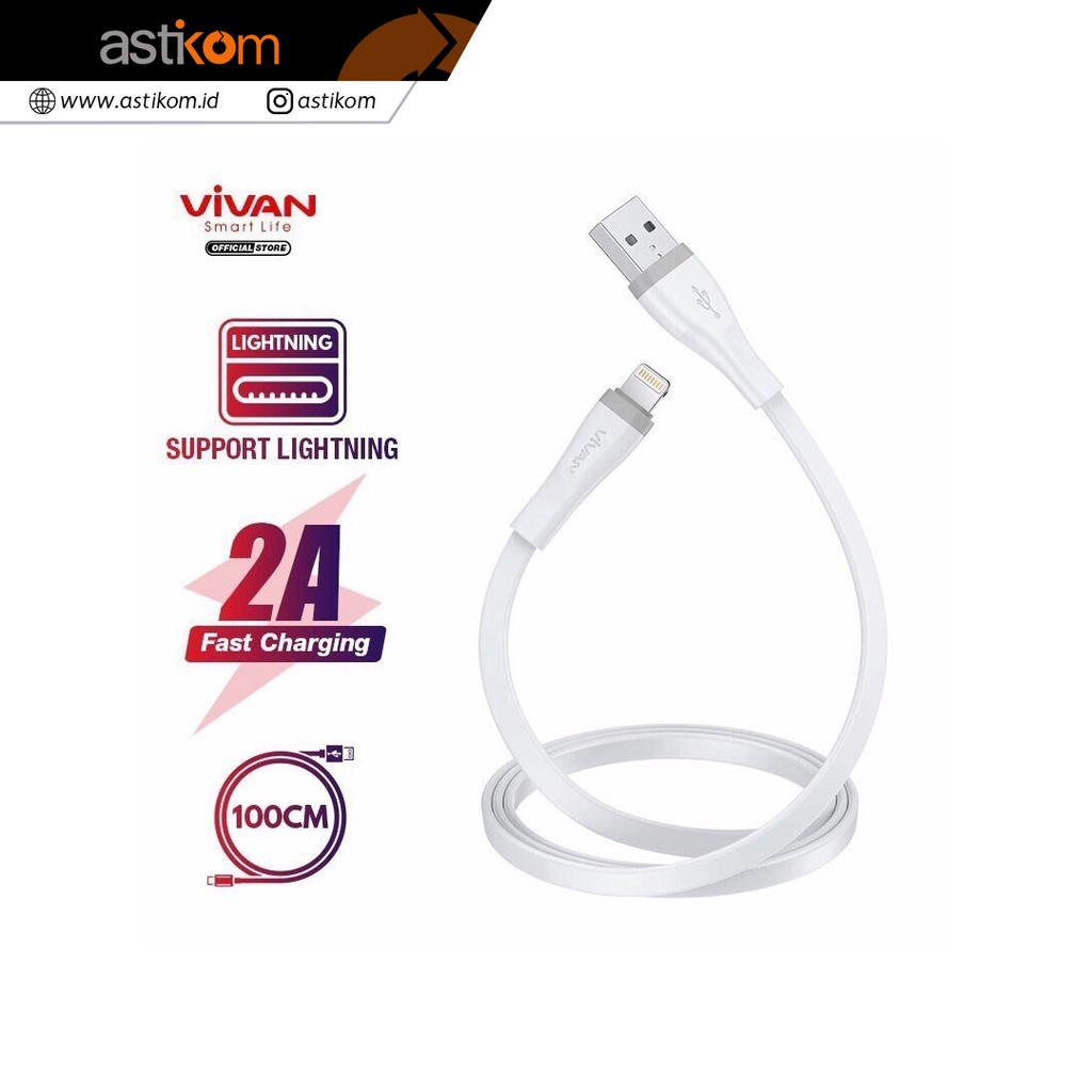 Kabel Charger Vivan SL100S USB Lightning For Iphone