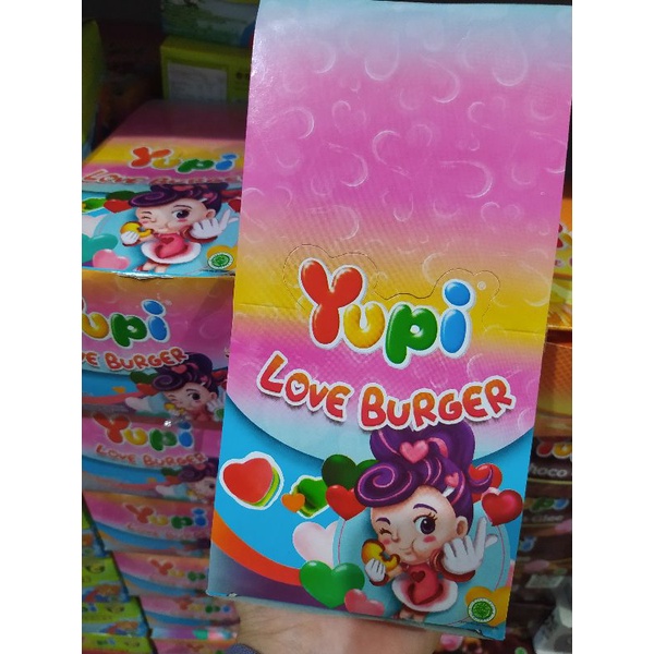 

PROMO!!! Permen Yupi Love Burger Box isi 12pcs