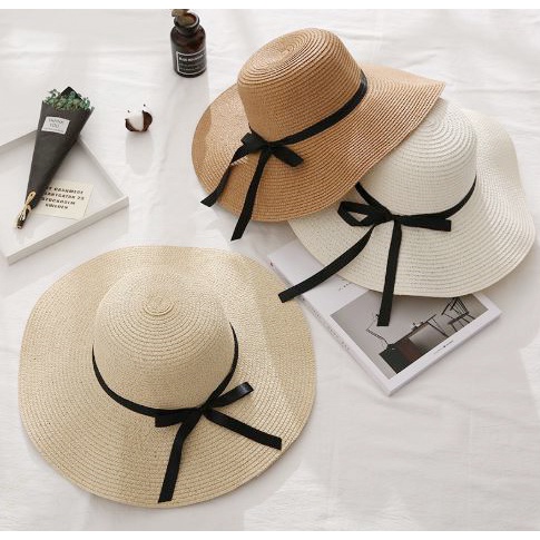 Topi Pantai Jerami Straw Hat Musim Panas Warna