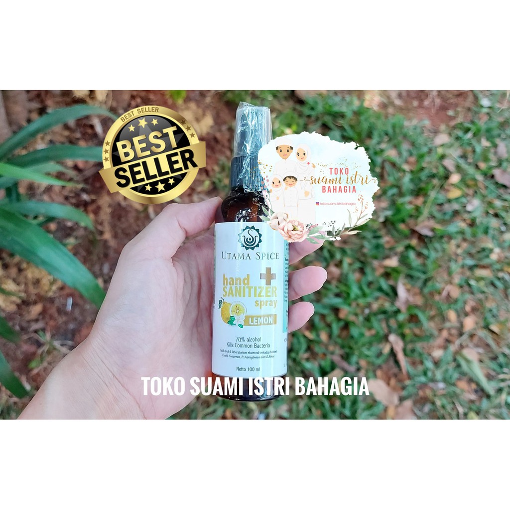 Hand Sanitizer Utama Spice Spray 100 ml Lemon Alami Membunuh Kuman