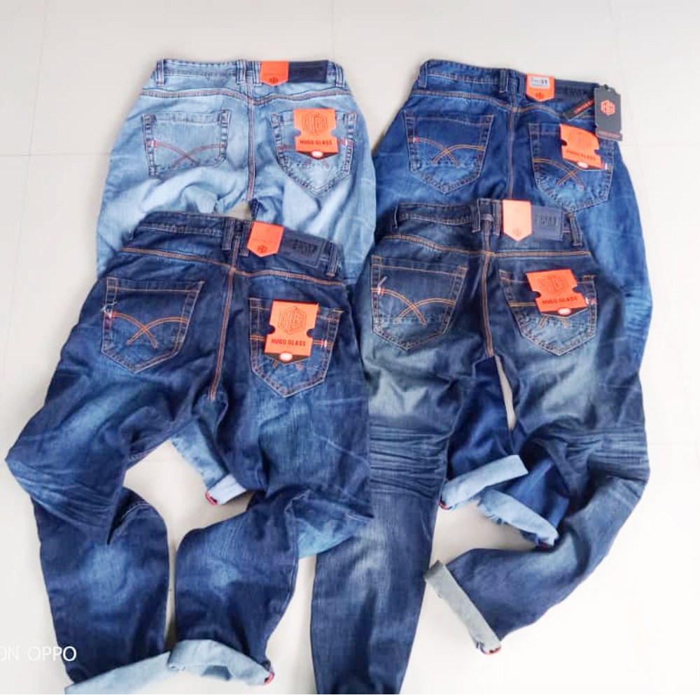 celana jeans salvedge hugo glass original premium jeans cowok murah berkualitas (celana fashion)