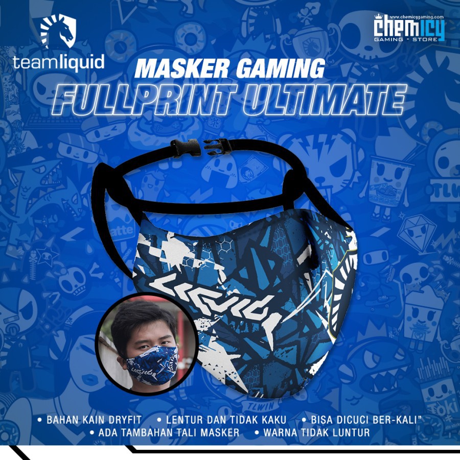 Masker Gaming Fullprint Ultimate Team Liquid