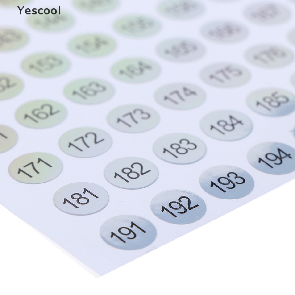 Yescool Stiker Label Nomor 1-200 Anti Air Untuk Kutek / Lipstick