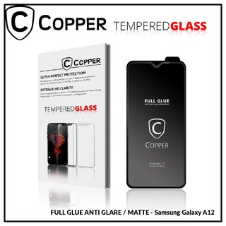 Samsung A12 - COPPER Tempered Glass Full Glue Anti Glare - Matte