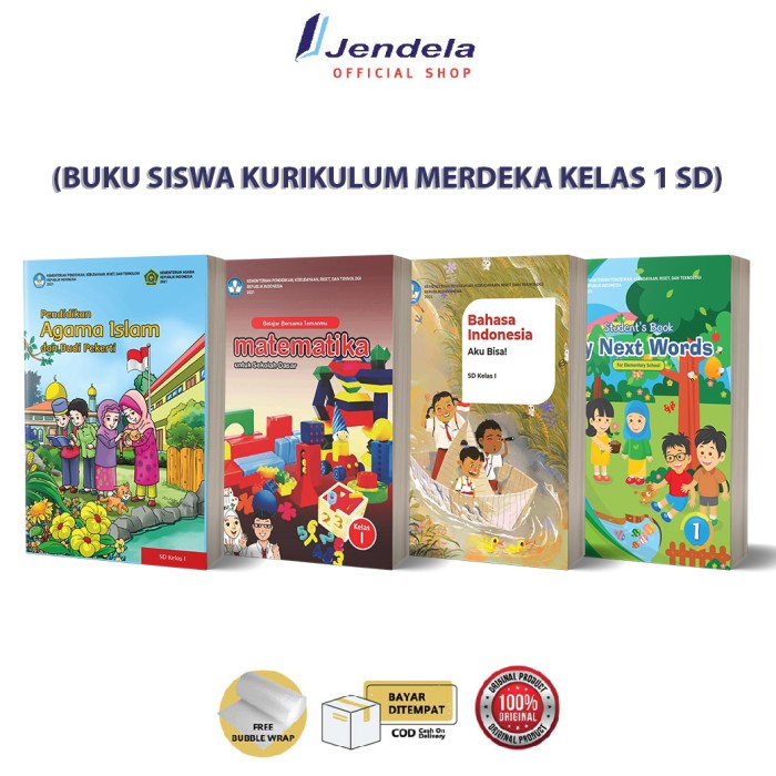 Jual Buku Paket SD Kurikulum Merdeka Untuk Kelas 1 SD Buku BSE (Buku ...