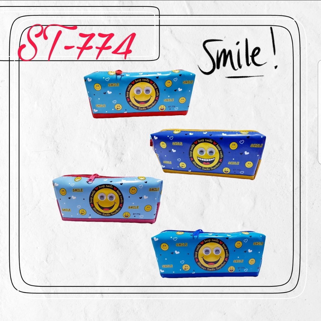 

KOTAK PENSIL / PENCIL CASE / TEMPAT PENSIL SHINTOENG MOTIF SMILE BERBAGAI WARNA ST-774