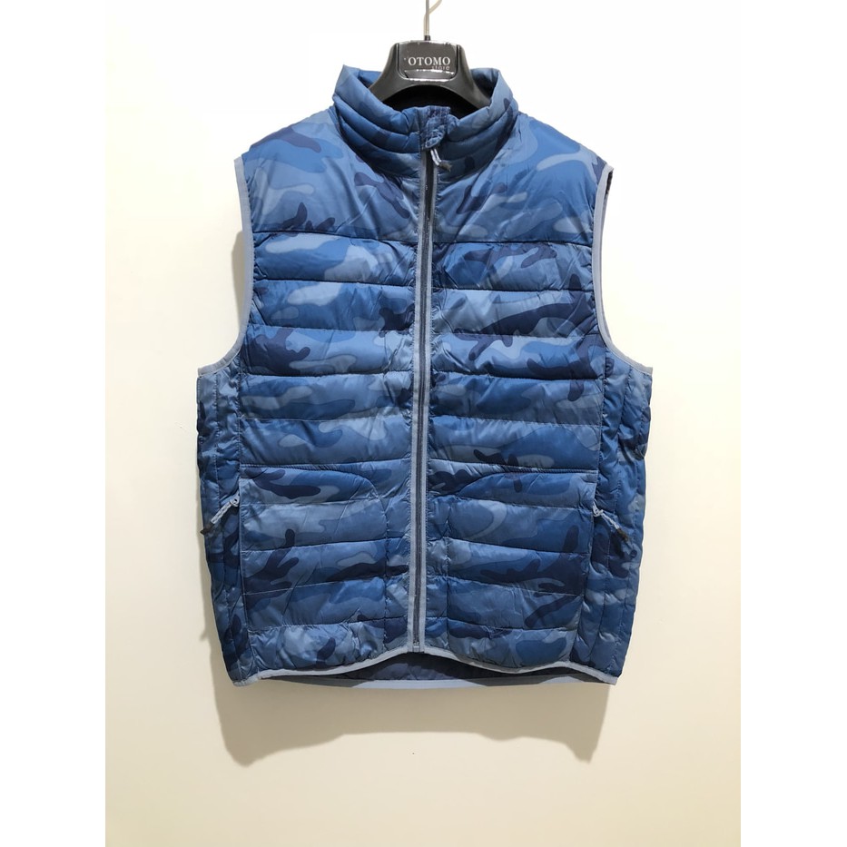 NEW JN ROMPI GAP COLDCONTROL LITE PUFFER VEST CAMOUFLAGE BLUE ORIGINAL