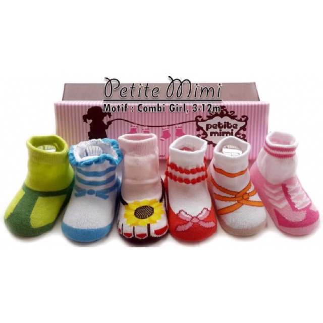 Petite Mimi 6 Pasang Kaos Kaki Bayi | Baby Socks