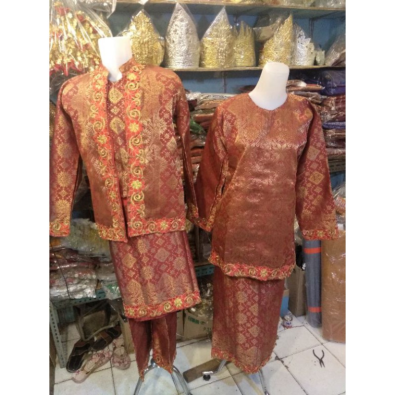 baju pengantin palembang songket mesin