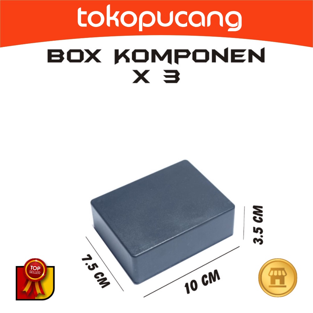 

Box Kotak Casing Plastik X3 for Komponen DIY Ukuran 10 x 7.5 x 3.5 cm